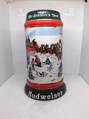 Budweiser "The Season's Best " 1991 Beer Stien New Unused Condition - Image 1 of 4
