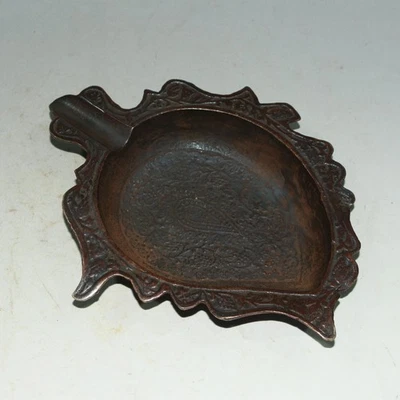 Cepillo Lavado 6.7" China Antigua Colección Bronce Hoja Envío Gratis Foto 1 de 4