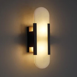 13,8 Zoll Alabaster Wandleuchten Naturmarmor Wandbeleuchtung, Alabaster Wandlampe... - Bild 1 von 7