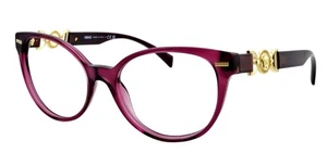 New VERSACE VE 3334 5220 53mm Purple Gold Medusa Eyeglasses Frames Only Italy - Picture 1 of 7