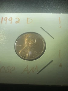 1992 D Close Am Lincoln Penny Rare Coin Uncertified Maybe DDO Too - Picture 1 of 4