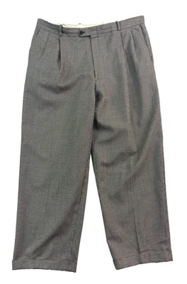 VTG Y2K 90s Pierre Balmain 40x30 Black White Houndstooth Dress Suit Pants Wool - Image 1 of 4