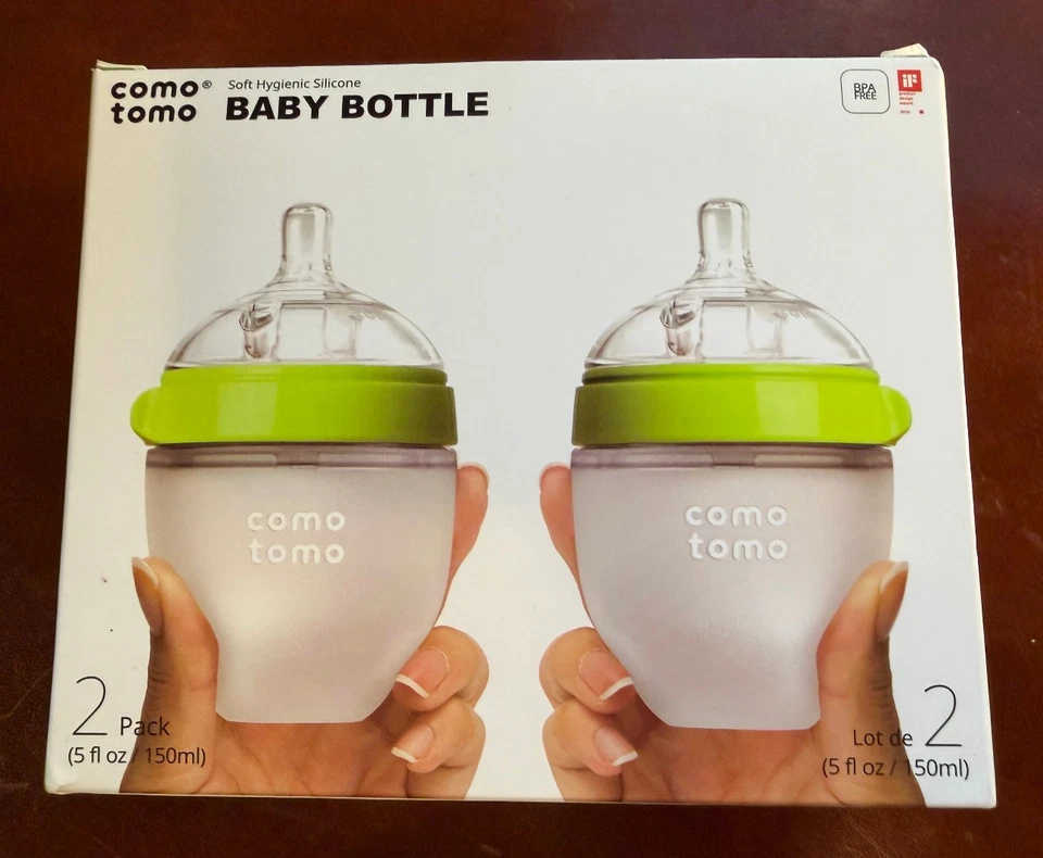 Garrafa de silicone higiênica macia como tomo pacote com 2 5 oz | Verde - Imagem 1 de 1