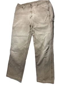 Salopette vintage anni 90 Y2K Buddy Lee omologata falegname pantaloni utility 38x32 marrone sbiadito - Foto 1 di 20