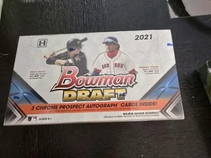 2021 BOWMAN DRAFT BASEBALL SEALED JUMBO BOX 3 CHROME PROSPECT AUTOS - Picture 1 of 3