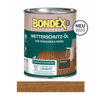 BONDEX Wetterschutz-Öl Braun 2,5 L - für Terrasse und Gartenmöbel - Bild 1 von 3