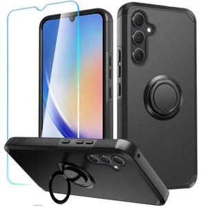 For Samsung A35 5G Case Cover Tough Slim Hybrid Ring Stand + Tempered Glass - Photo 1 sur 36