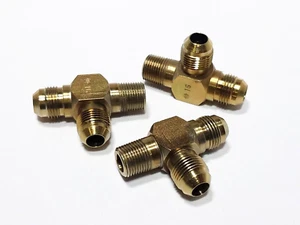 (3) WH TF5755x8 1/2" JIC 37 Tubo OD x 3/8" NPT MASCHIO Run Raccordo a T Flare-Twin - Foto 1 di 7