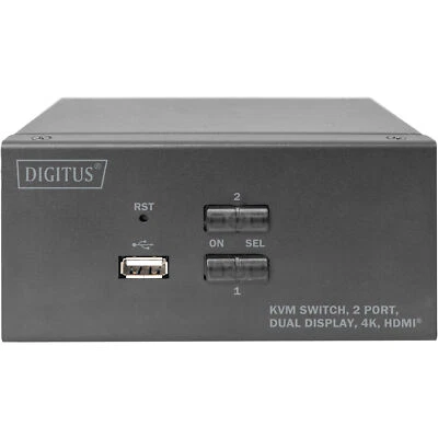 Digitus KVM-Switch Dual-Display 4K HDMI - Bild 1 von 4