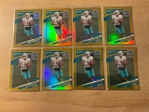 2021 Panini Donruss Football Tua Tagovailoa Gold Press Proof #61 Miami Dolphins - Picture 1 of 2