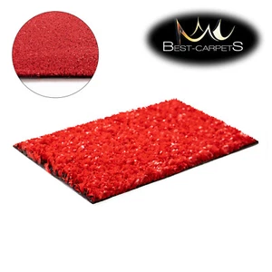 Kunstrasen ""FEUER"" ROTES Gras, billiger Wischer, Rasen Garten Qualität langlebig - Bild 1 von 8