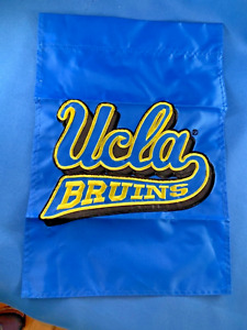 NEW NCAA UCLA SCRIPT BRUINS 15.5”x 10.5” NYLON GARDEN FLAG YARD BANNER - NO POLE