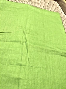 FABRIC REMNANT NOS LIGHT WEIGHT MEDIUM GREEN COTTON 61" X 25" - Picture 1 of 3
