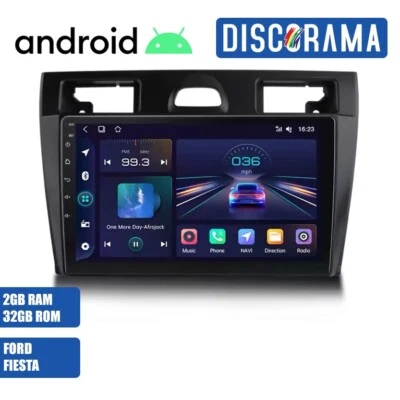 AUTORADIO ANDROID FORD FIESTA 2002-2008 STEREO AUTO TOUCH 9" WIFI NAVIGATORE - Immagine 1 di 4