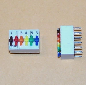 =COLOR= 2 PCS lot 6P 6 position PC board computer motherboard DIP switch  6 POS - Picture 1 of 1