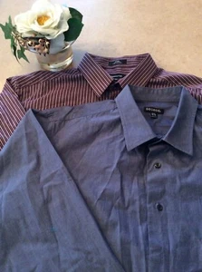 CLAIBORNE & GEORGE Men's Wrinkle Free Multicolor/ Gray Long Sleeve Sz XL(17.5) - Picture 1 of 5