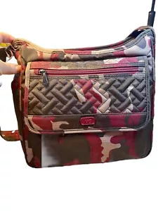 Lug Hopscotch Messenger Bag PURPLE CAMO - Picture 1 of 9