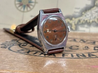Vintage Pierce Parashock Military Style Copper Dial Sub Seconds Arabic Watch - Image 1 of 4