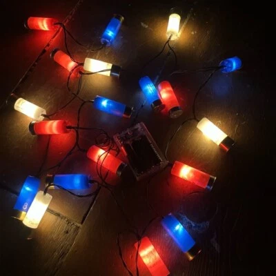 LED Shotgun Shell Christmas Lights 20ct Battery Powered, Timer, 8ft - Image 1 of 4