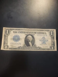 1923 $1 ONE DOLLAR “HORSE BLANKET” SILVER CERTIFICATE LARGE NOTE - X33220347B - Picture 1 of 17