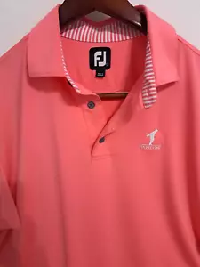 Tela elástica de manga corta FJ FootJoy polo para hombre L rosa - Imagen 1 de 8