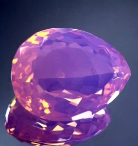 77.4 Ct. Large Natural Purple Pink Fire Opal Pear Cut Loose Gemstone @Women Gift - Picture 1 of 6