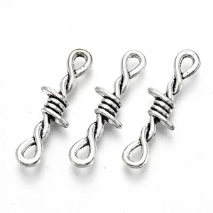 20x nodi collegamenti connettore lega argento antico stile tibetano 33,5x10x4 mm - Foto 1 di 2