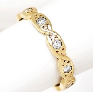 Memoryring Memory Ring 18 Karat 750 Gold Gelbgold 10 Brillanten 2,63 g Gr. 51 - Picture 1 of 4
