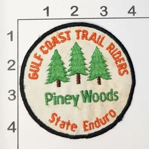 Gulf Coast Trail Rider Patch 70er Jahre Motorrad 4" rund Piney Woods State Enduro - Bild 1 von 1
