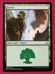 Magic The Gathering DUEL DECKS NISSA VS OB NIXILIS FOREST 33 land card MTG - Picture 1 of 2