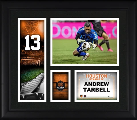 Andrew Tarbell Houston Dynamo FC Framed 15" x 17" Player Core Collage Cover