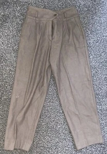 Mondi Hose Damen Gr. 38 Plissee hoher Bund Wolle gerade Taschen Freizeit grau - Bild 1 von 14