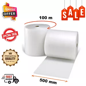 500MM X 100M SMALL BUBBLE WRAP CUSHIONING QUALITY BUBBLE LONG ROLL - Picture 1 of 11