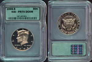 1996-S CLAD ICG KENNEDY HALF PR70 DCAM A BEAUTY (340) - Bild 1 von 1