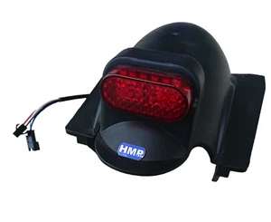 Guardabarros trasero chapa protectora trasera con luz trasera E Scooter T3 HMParts - Imagen 1 de 3