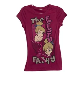 Camiseta Disney Tinker Bell "The Feisty Fairy" Mujer Ajustada Talla S Gráfica - Imagen 1 de 8