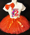 Trolls Poppy 2nd second 2 Birthday ***With NAME*** Red Tutu Dress  Fast Shipping