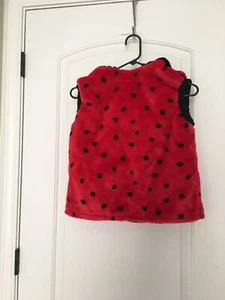 Mädchen rot schwarz gepunktet Marienkäfer Top Halloween Kostüm Größe Medium - Bild 1 von 9