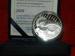 Griechenland, 2020, Silber thermopyalefest, 10 Euro Münze im Etui mit COA - Bild 1 von 3