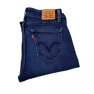 Levi's 529 Womens Jeans 10 HEMMED Blue Curvy Bootcut Dark Wash Denim Jean - Picture 1 of 12