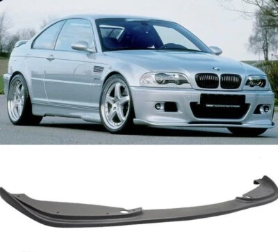 For 2001-2006 BMW E46 M3 H-Style Black Front Bumper Lip FRP UNPAINT Foto 1 de 2