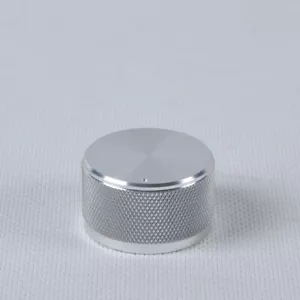 1pc 38x22mm Aluminum Reticulate Control Knob Silver for Guitar Amplifier Audio - Picture 1 of 4