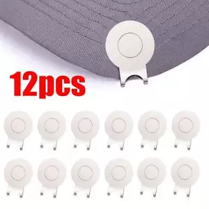 12Pcs Golf Hat Clip Ball Marker Holder with Strong Magnetic Attach Zinc Alloy - Picture 1 of 10