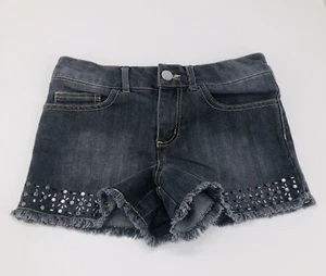 Disney D-Signed Girls' Embellished Cut Off Black Denim Shorts Size M (7/8) - Picture 1 of 5