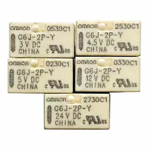 Relé Omron G6J-2P-Y-3VDC 4.5VDC G6J-2P-Y-5VDC G6J-2P-Y-12VDC 24VDC 8 pines - Imagen 1 de 1