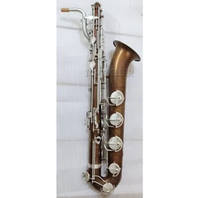 Vintage style Baritone Saxophone Brushed Silver Keys Exquisite engraving NEW!!! - Picture 1 of 4