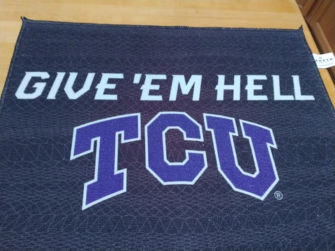 TCU HORNED FROGS COLLECTABLE GAME TOWEL GIVE EM HELL TEXAS CHRISTIAN UNIVERSITY Cover