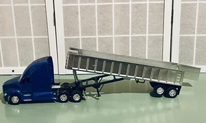 Kenworth T700 With Dump Trailer Blue New Ray 1:32 Shows Wear Read Description - Picture 1 of 8
