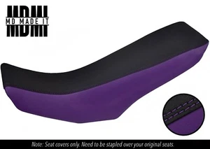 Pour Kawasaki KLX 650 R 87-07 Personnalisé Double Prise Vinyle Seat Housse Noir - Photo 1/6