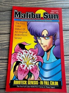 Malibu Sun January 1992 #9 Featuring Robotech: Genesis Full Color Comic Debut - Picture 1 of 5